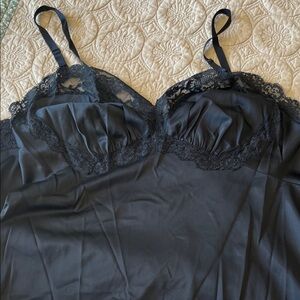 Elegant Black Lace Chemise
